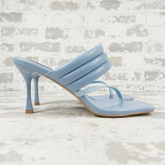 New FRENCH CONNECTION VALERIE Light Blue DRESS SANDALS i384 - Picture 5 of 13